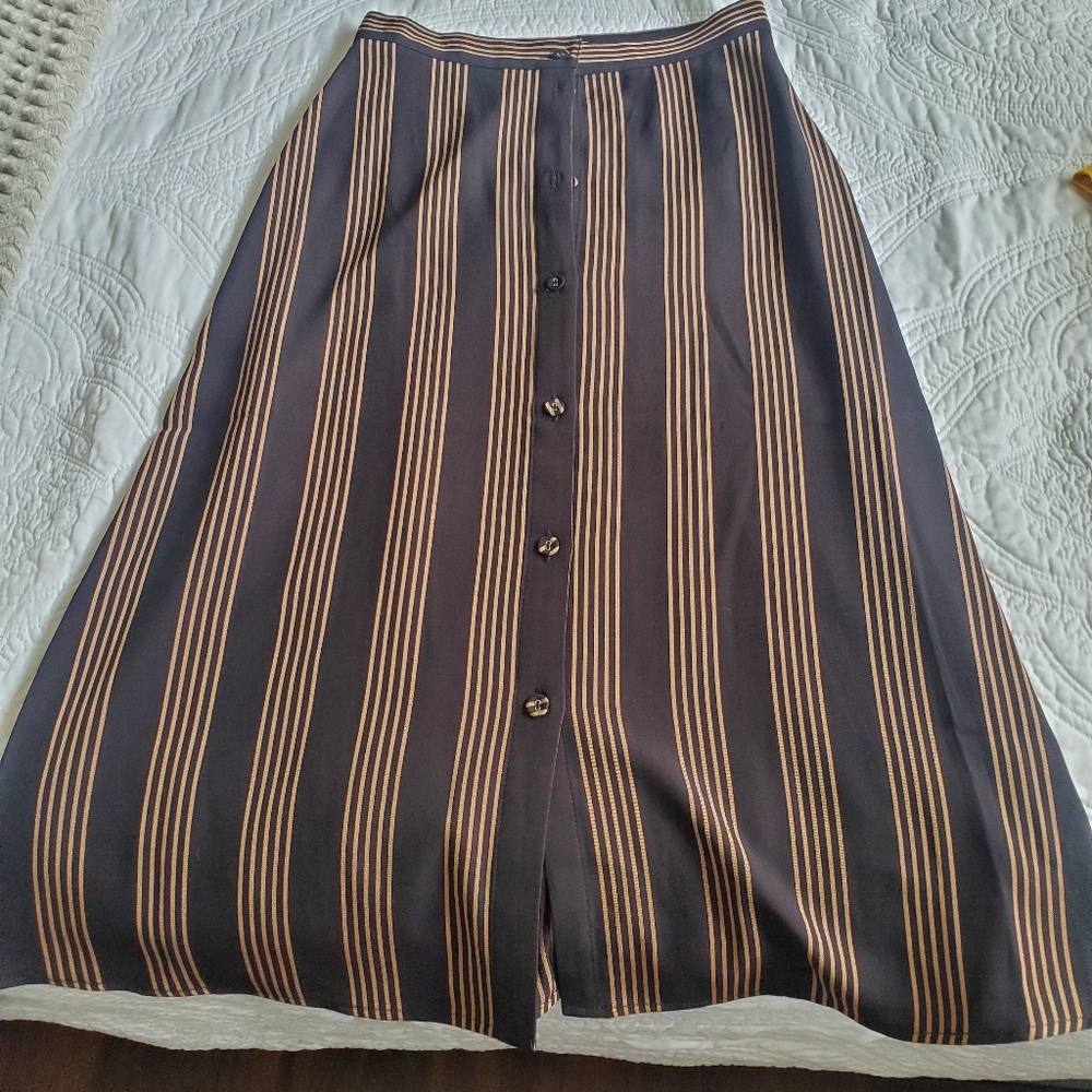 Striped Midi Skirt